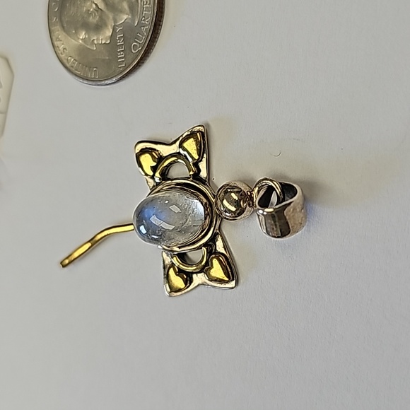 New Moonstone Dragonfly pendant in sterling - Picture 4 of 6